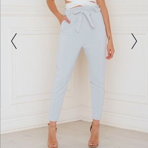 Baby blue high rise pants